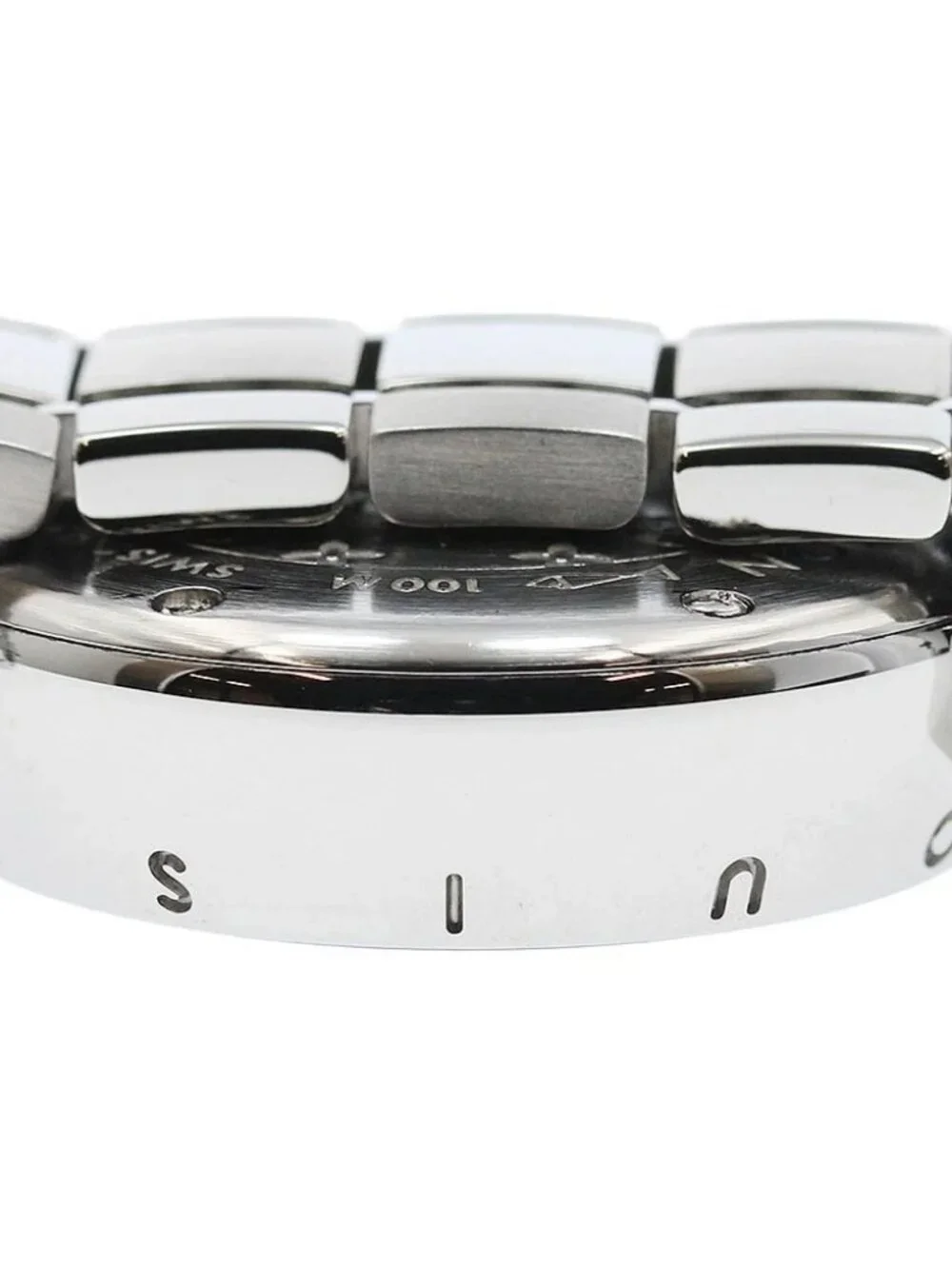 LOUIS VUITTON Tambour Q1211 Date Brown Dial Quartz Ladies Watch_960246